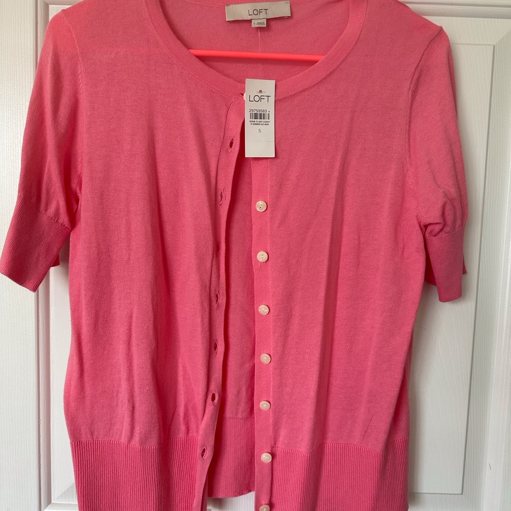 NWT Ann Taylor Short Sleeve Cardigan